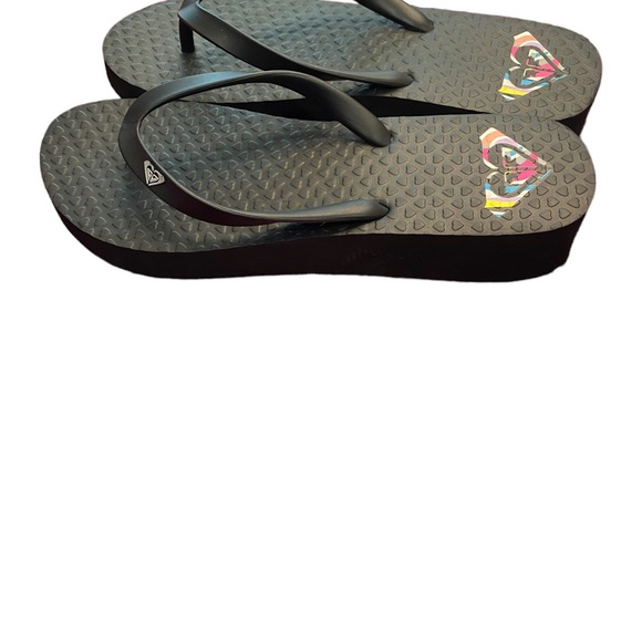 NWOB Black Roxy Platform Flip Flops - Picture 3 of 5